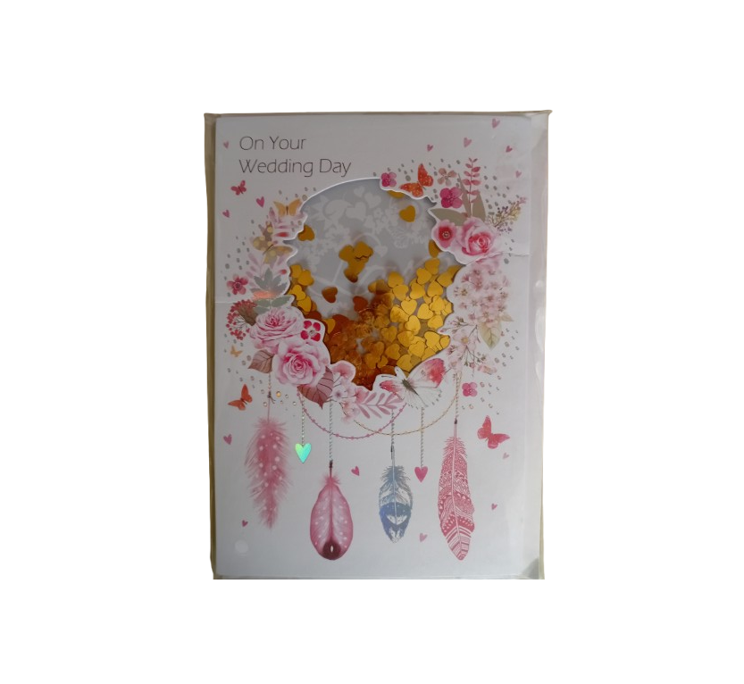 Hochzeitskarte mit Kuver "On Your Wedding Day"