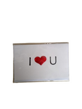 Grußkarte mit Kuver "I LOVE YOU"