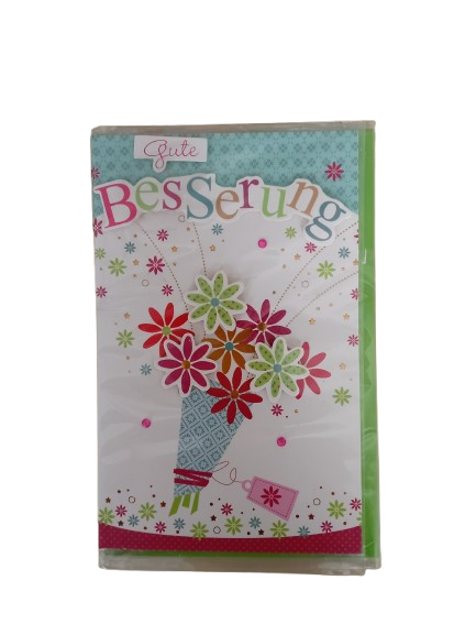Grußkarte mit Kuver "Gute Besserung"
