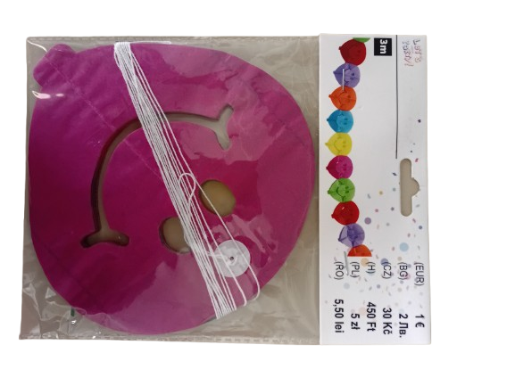 Partygirlande 3m SMILEY