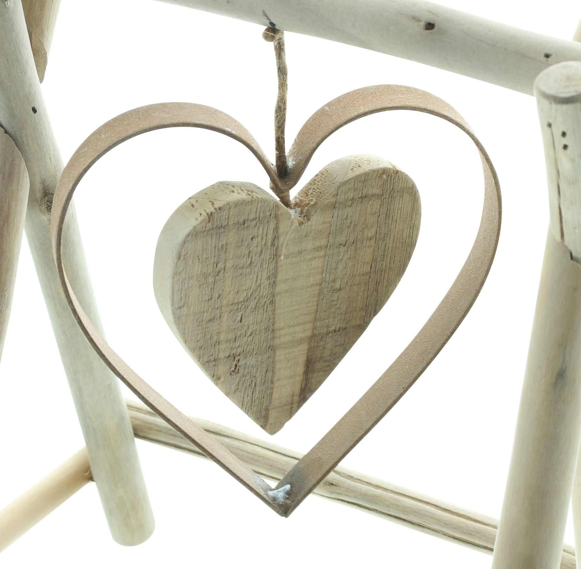 Schwingendes Herz im Holzgestell