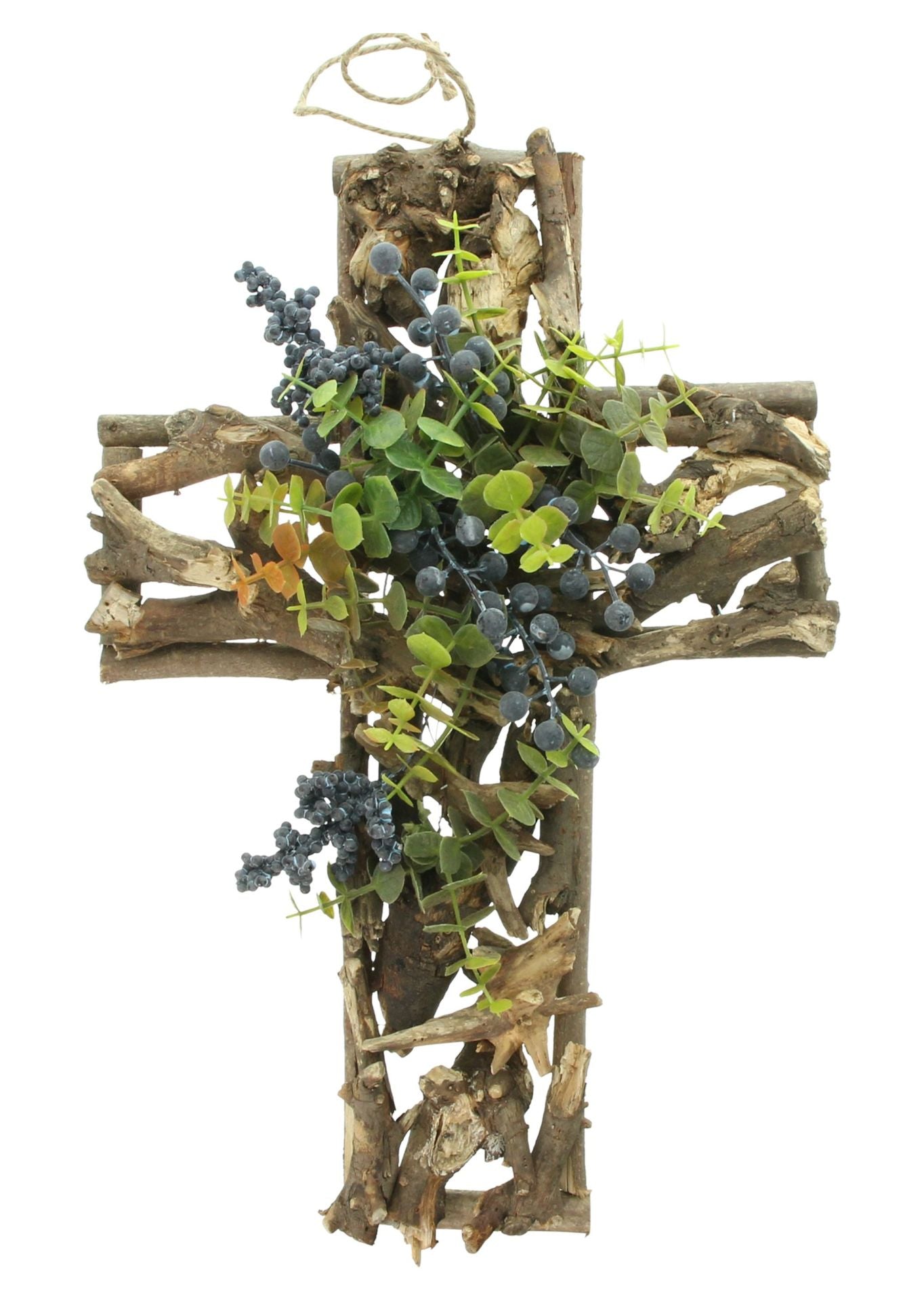 Dekokreuz mit Beeren