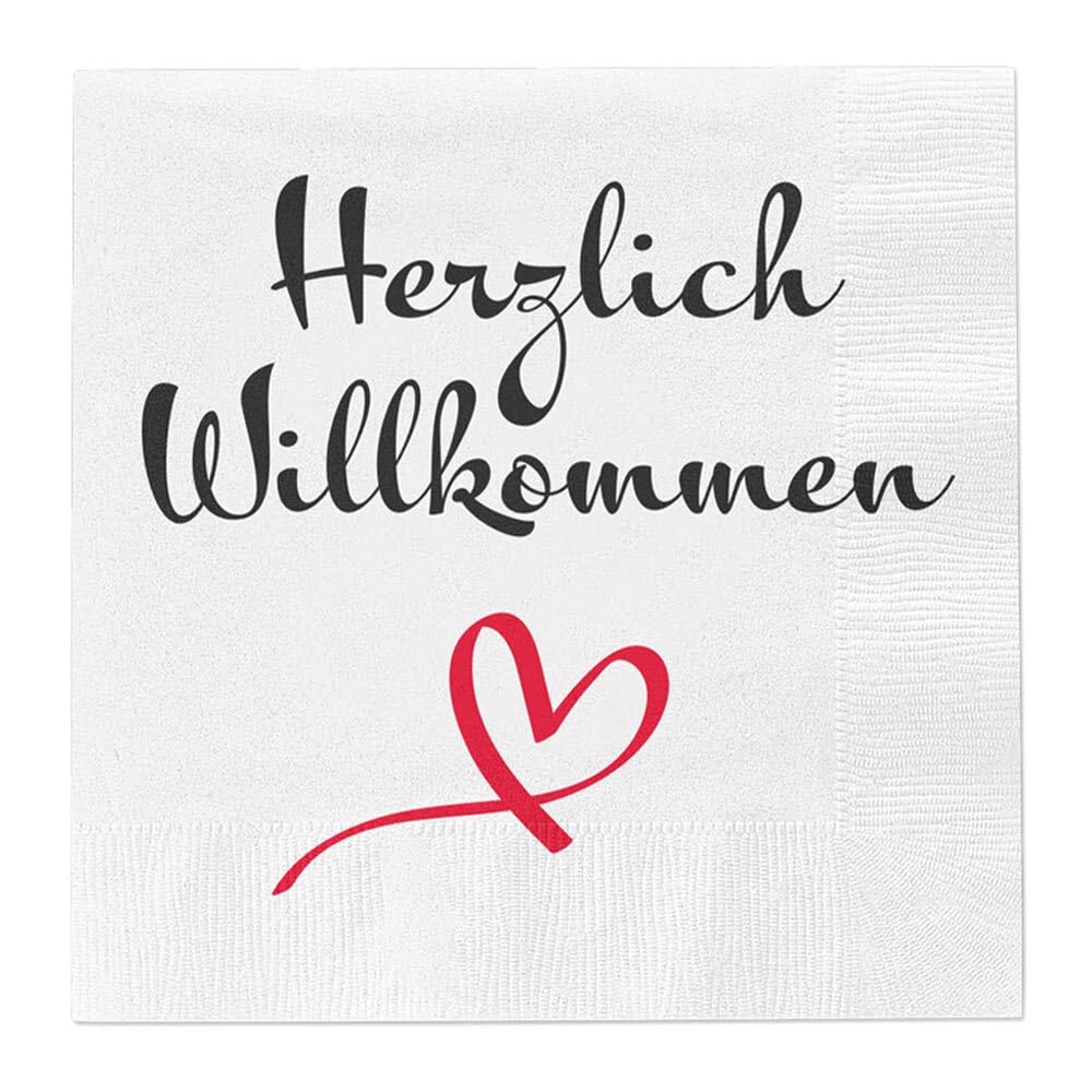 Servietten "Willkommen"