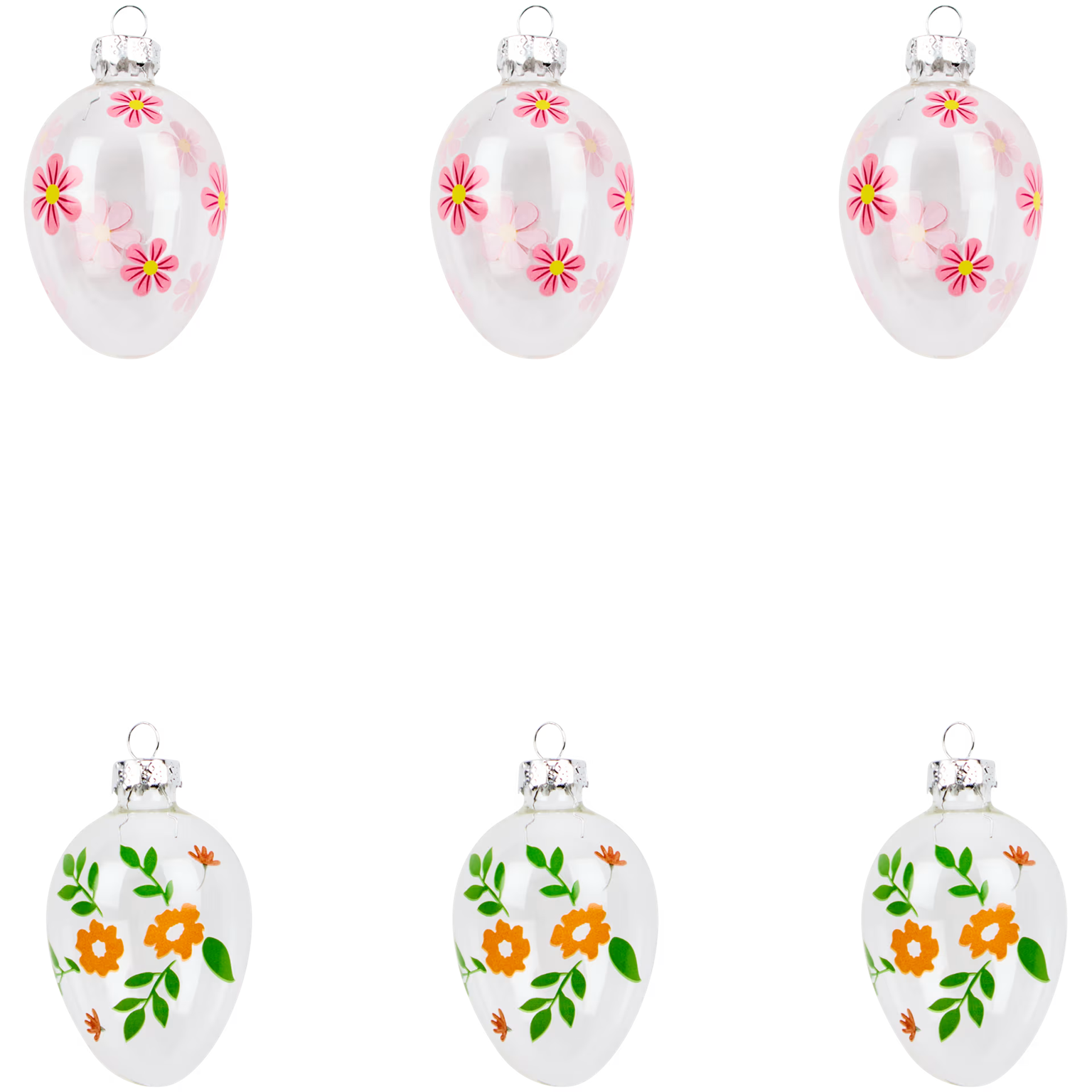 Glaseier 6er mit Schmuck